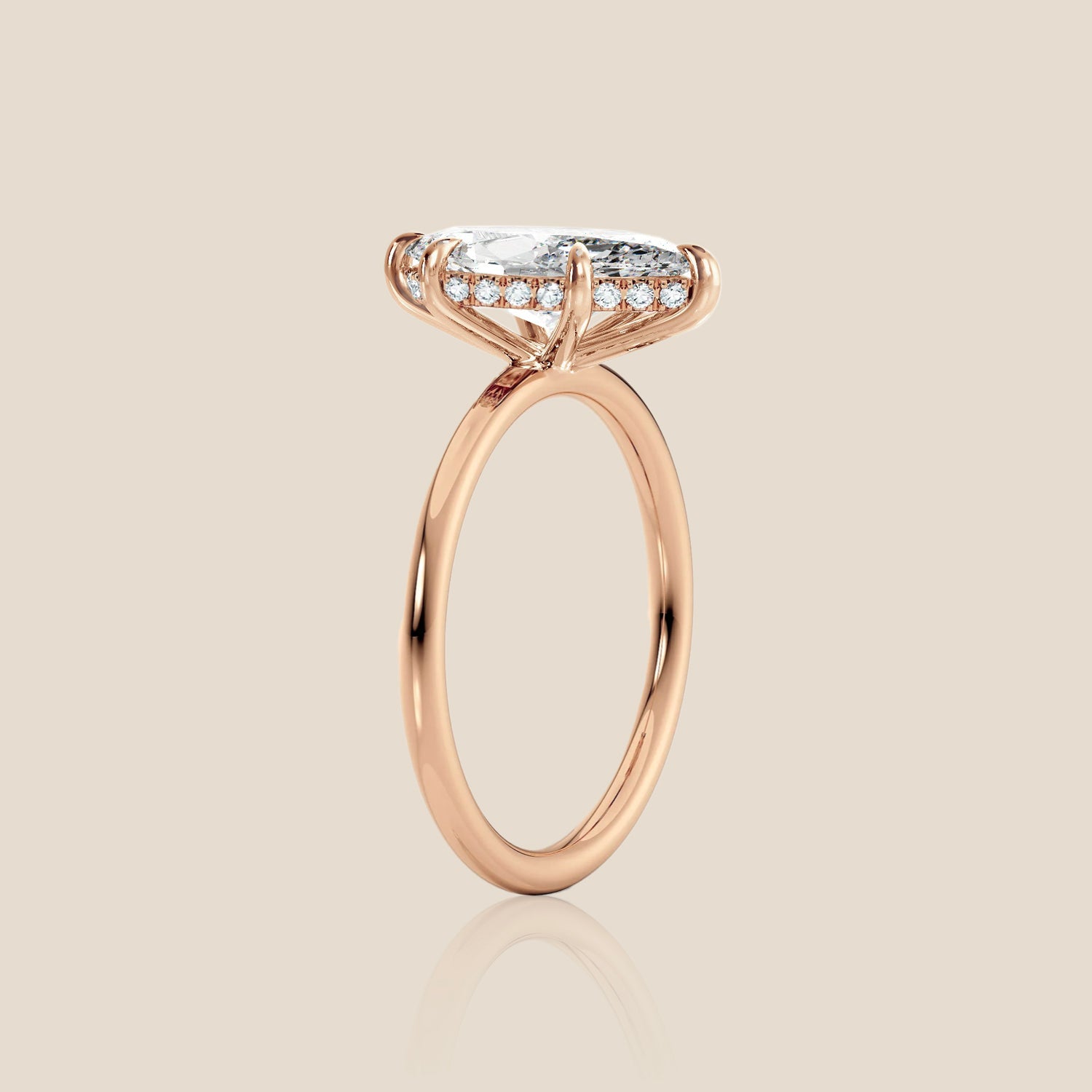 The Signature Solitaire with Hidden Halo Marquise