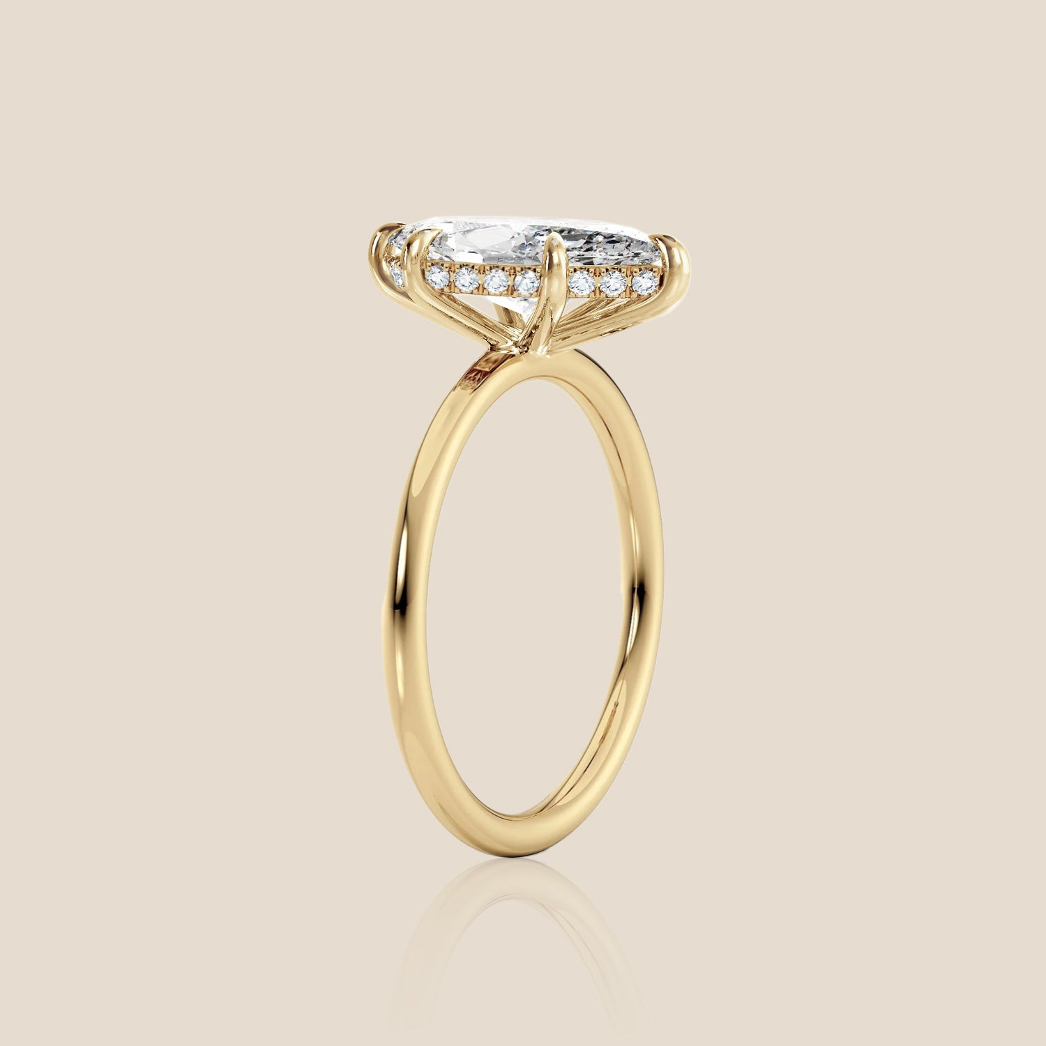 The Signature Solitaire with Hidden Halo Marquise