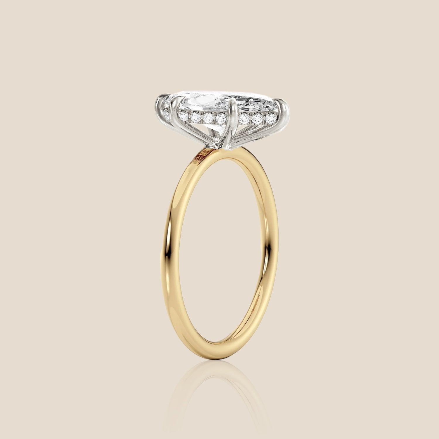 The Signature Solitaire with Hidden Halo Marquise