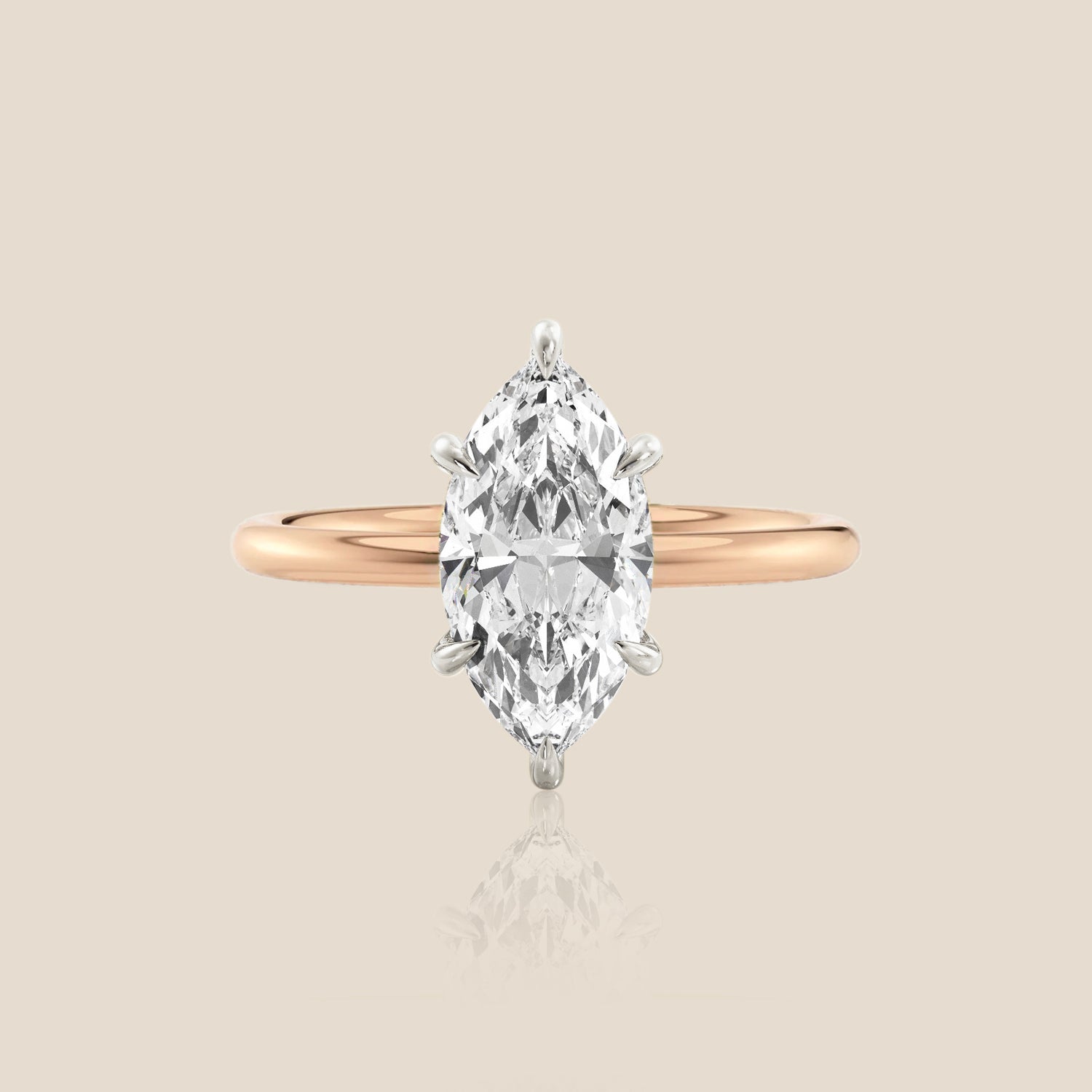The Signature Solitaire with Hidden Halo Marquise