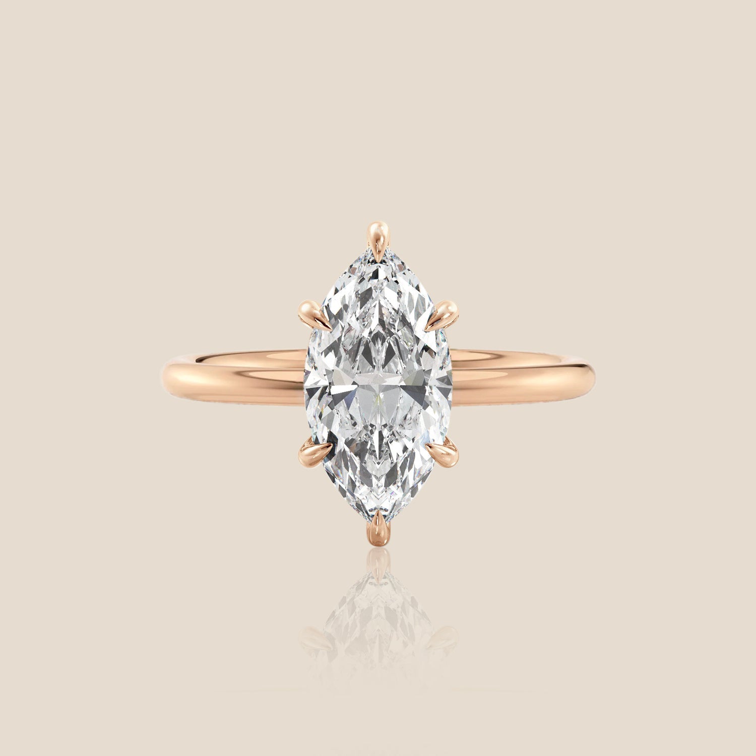 The Signature Solitaire with Hidden Halo Marquise
