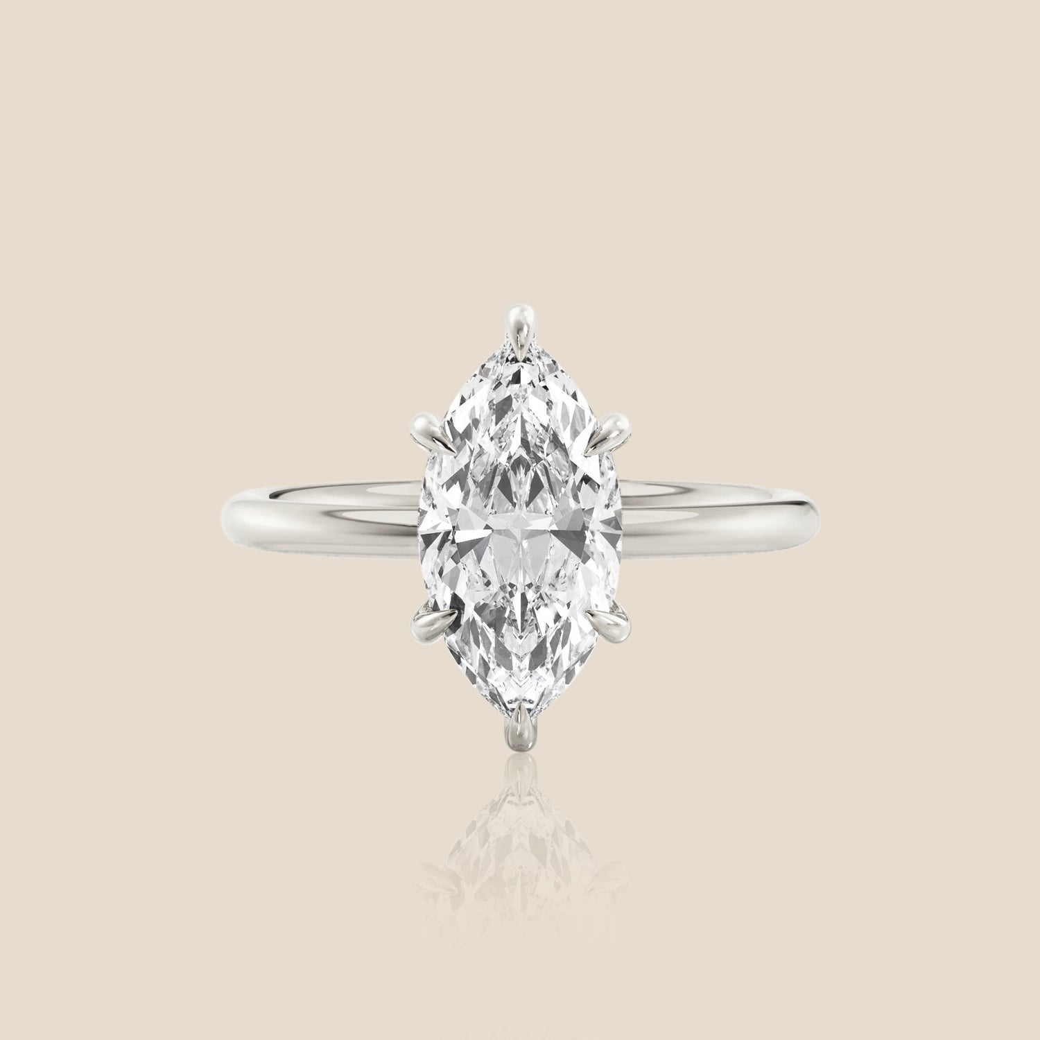 The Signature Solitaire with Hidden Halo Marquise