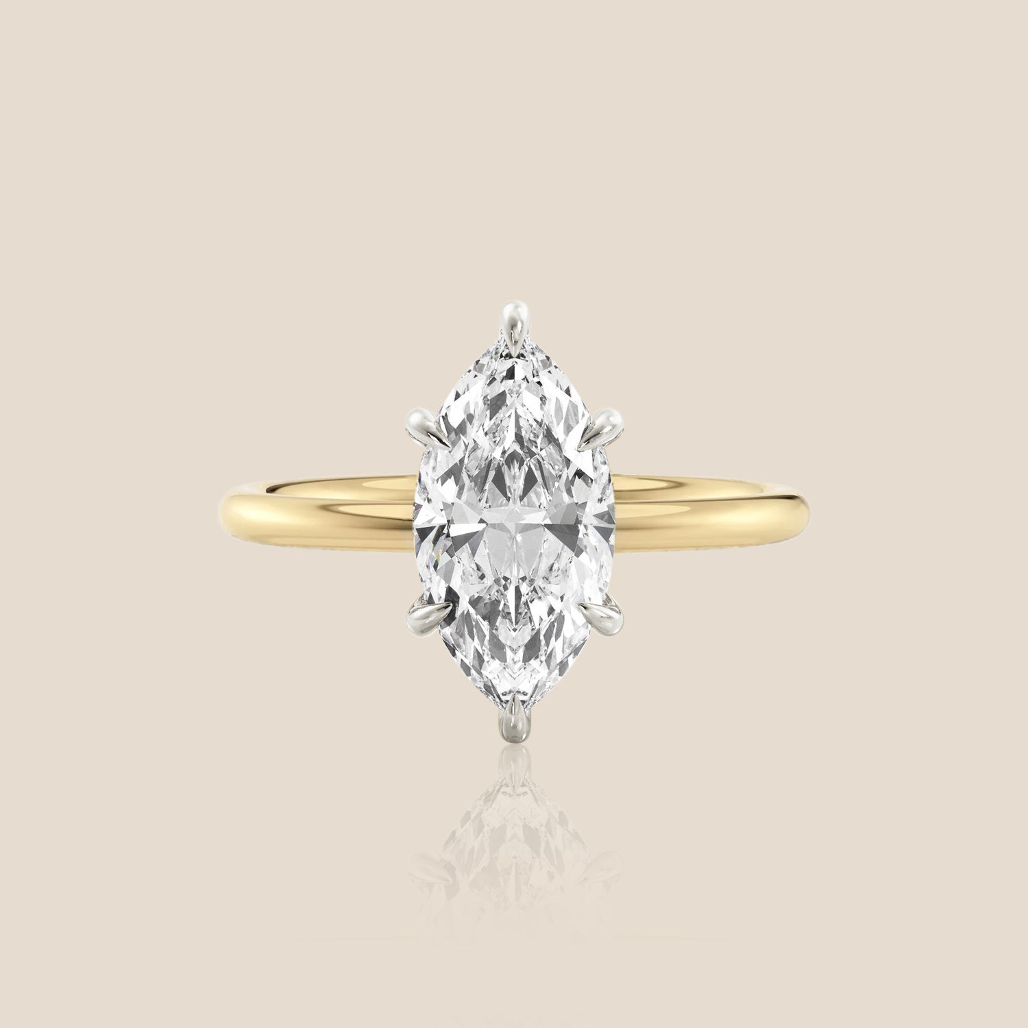 The Signature Solitaire with Hidden Halo Marquise