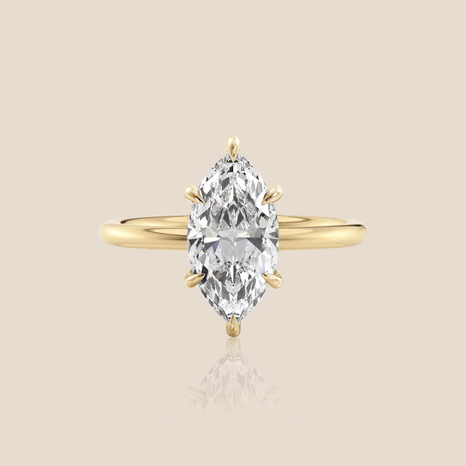 The Signature Solitaire with Hidden Halo Marquise