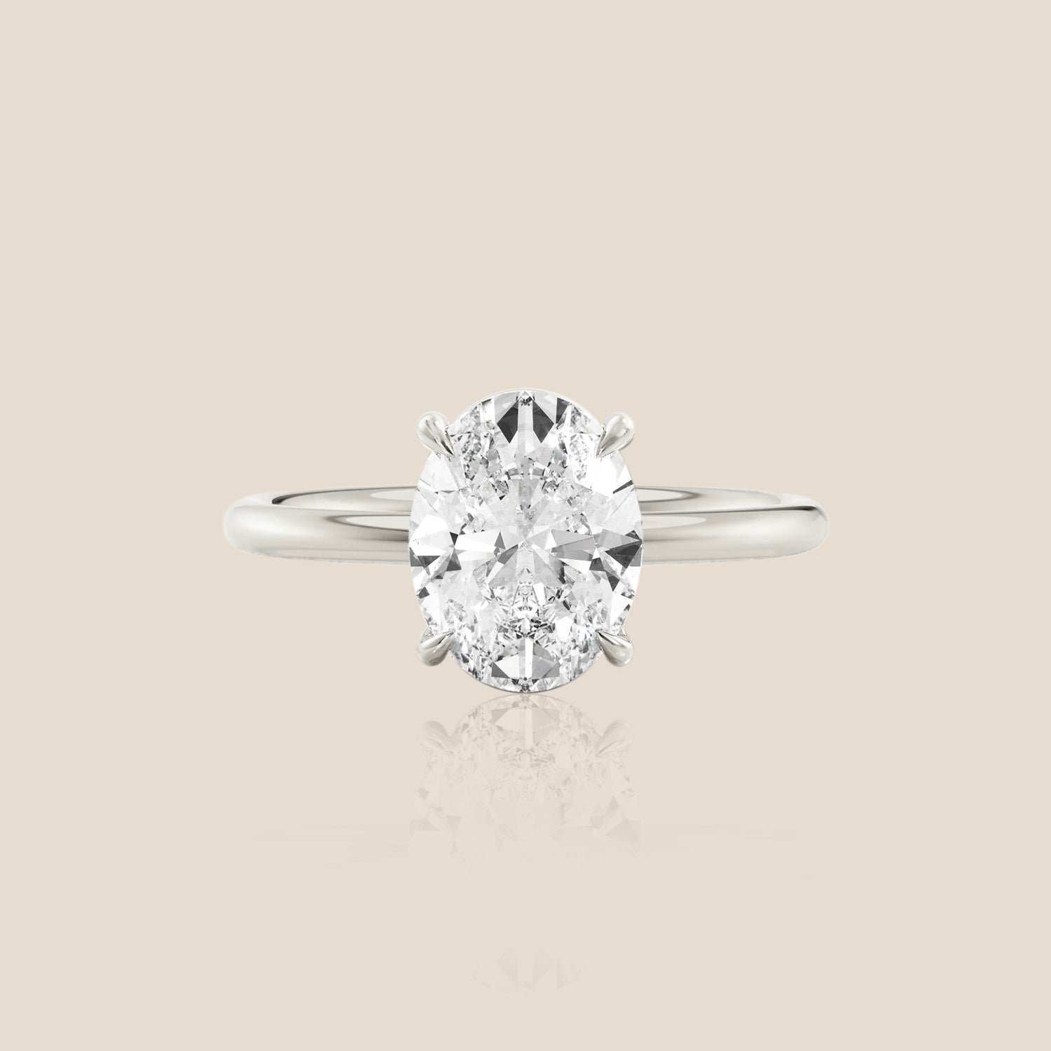 The Signature Solitaire with Hidden Halo Oval