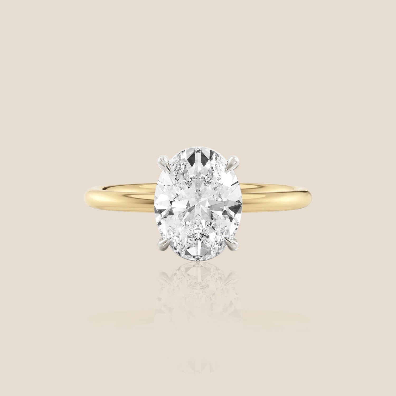 The Signature Solitaire with Hidden Halo Oval