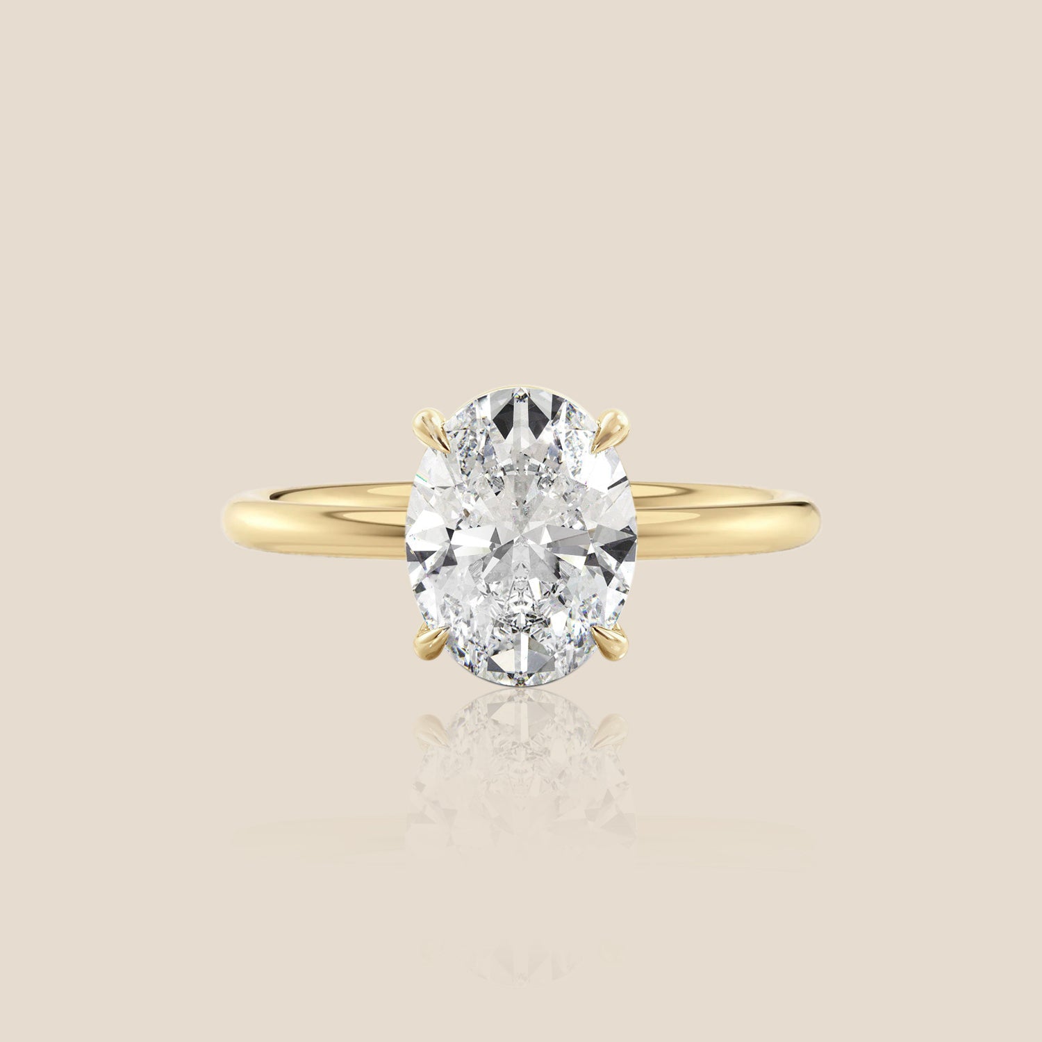 The Signature Solitaire with Hidden Halo Oval