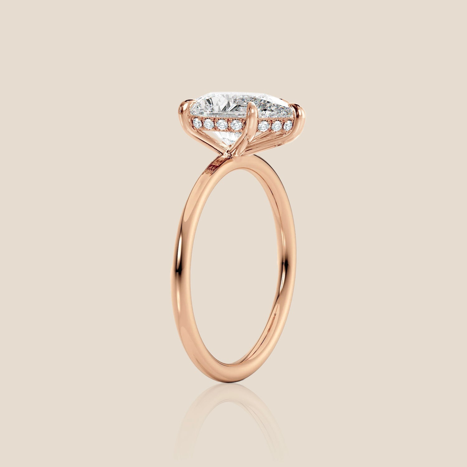 The Signature Solitaire with Hidden Halo Pear