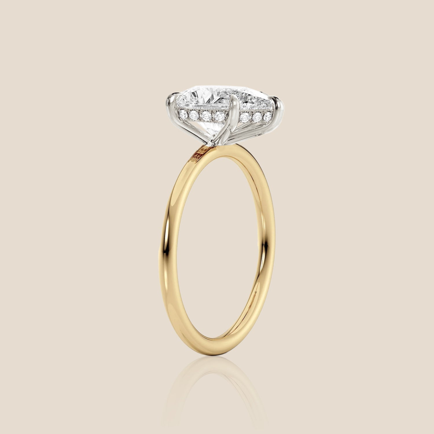 The Signature Solitaire with Hidden Halo Pear