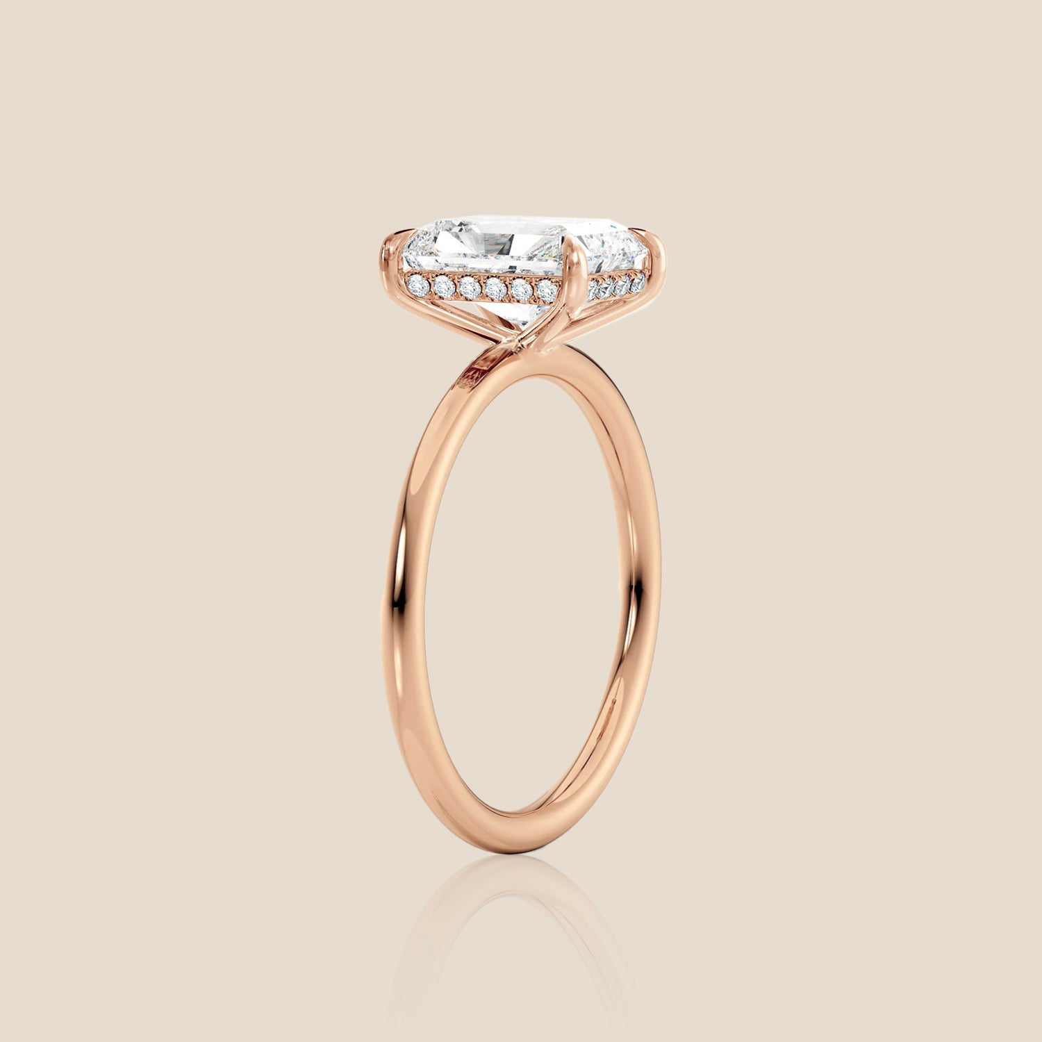 The Signature Solitaire with Hidden Halo Radiant