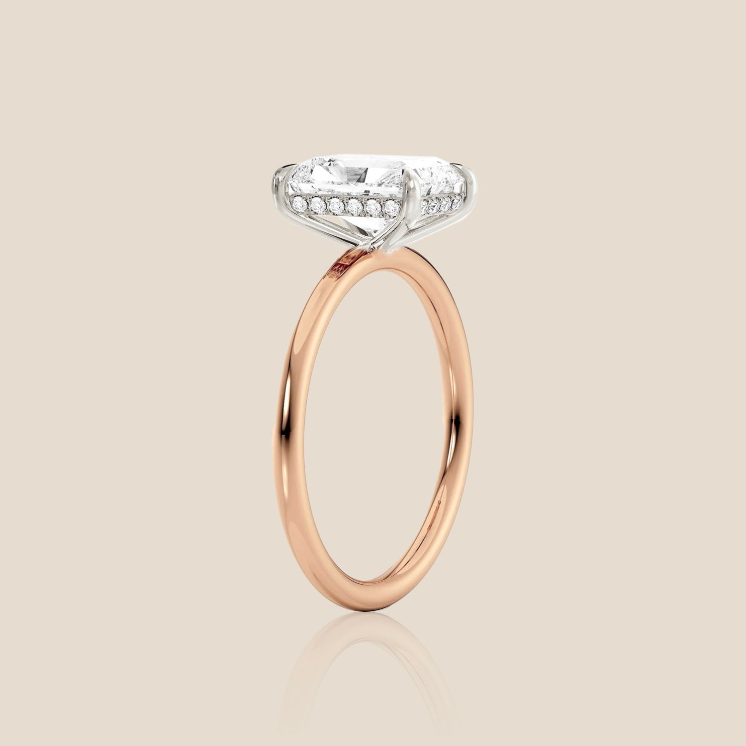 The Signature Solitaire with Hidden Halo Radiant