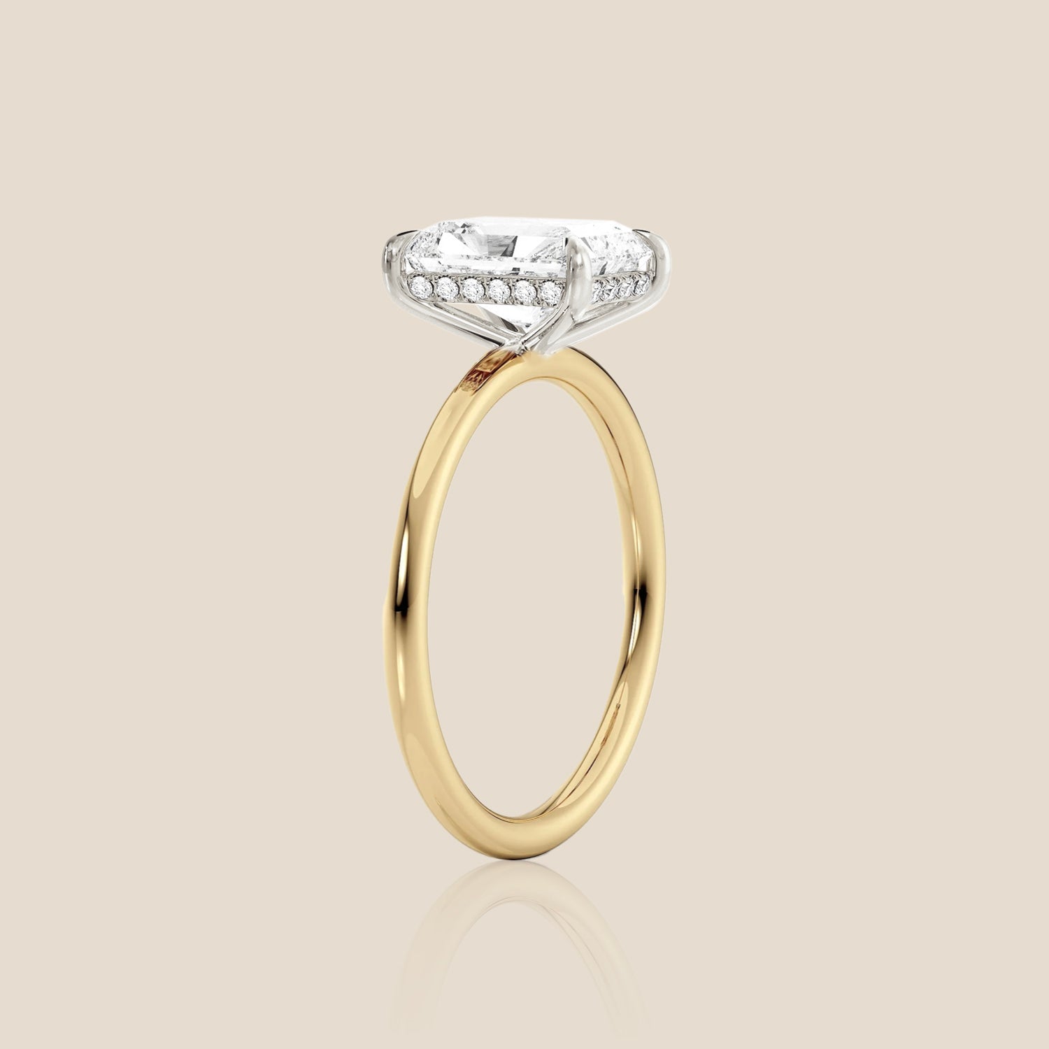 The Signature Solitaire with Hidden Halo Radiant