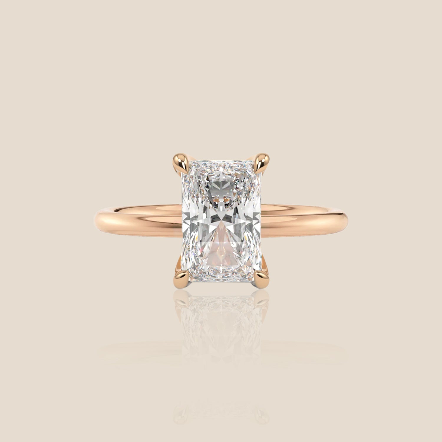 The Signature Solitaire with Hidden Halo Radiant
