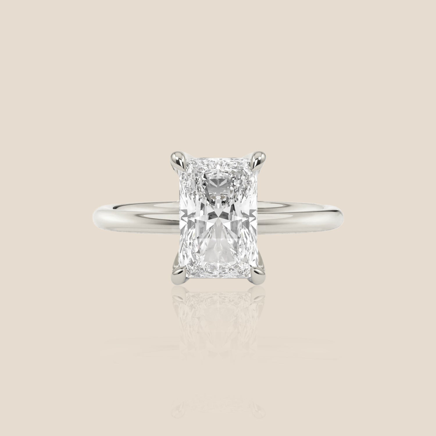 The Signature Solitaire with Hidden Halo Radiant