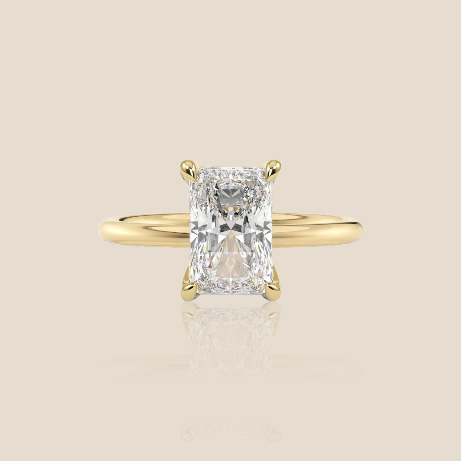 The Signature Solitaire with Hidden Halo Radiant