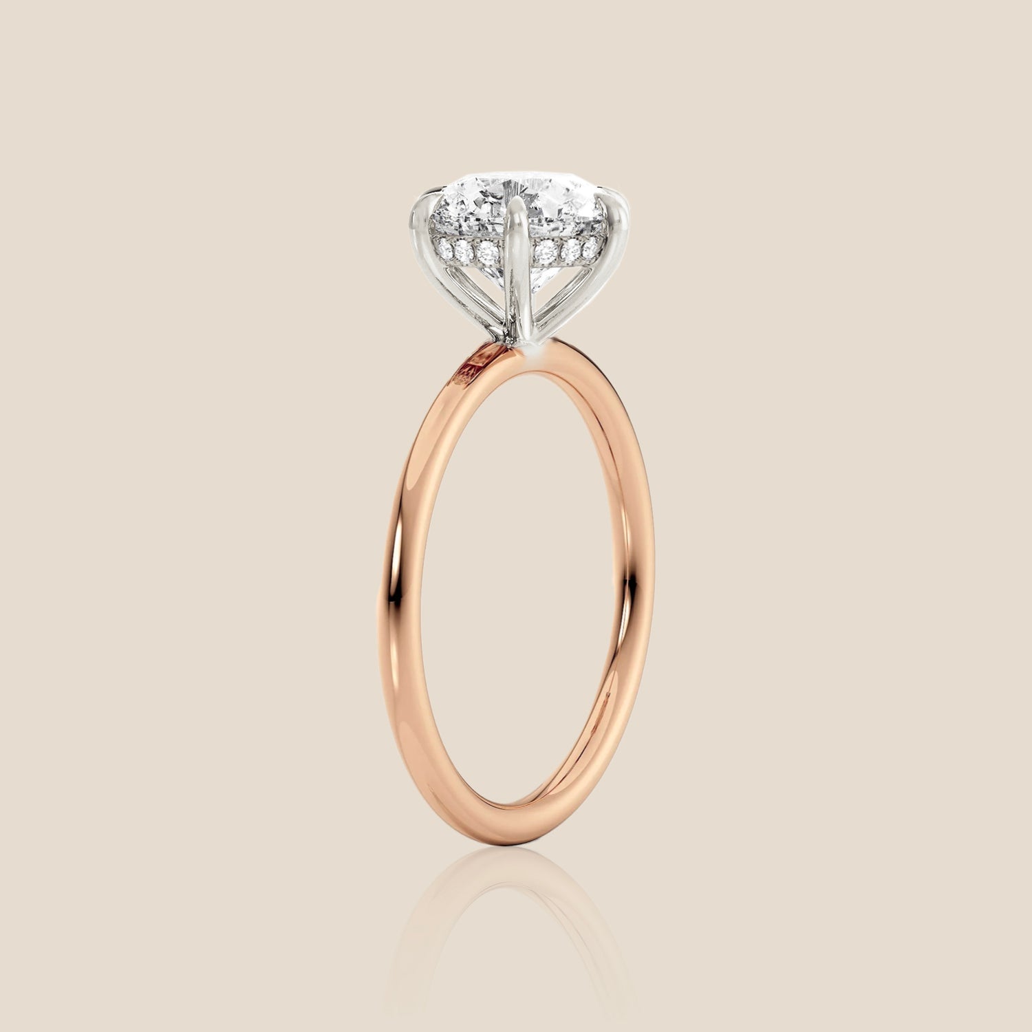 The Signature Solitaire with Hidden Halo Round Six Claw
