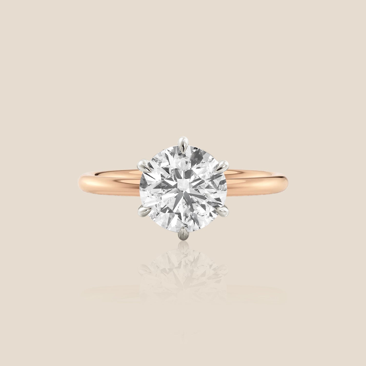 The Signature Solitaire with Hidden Halo Round Six Claw
