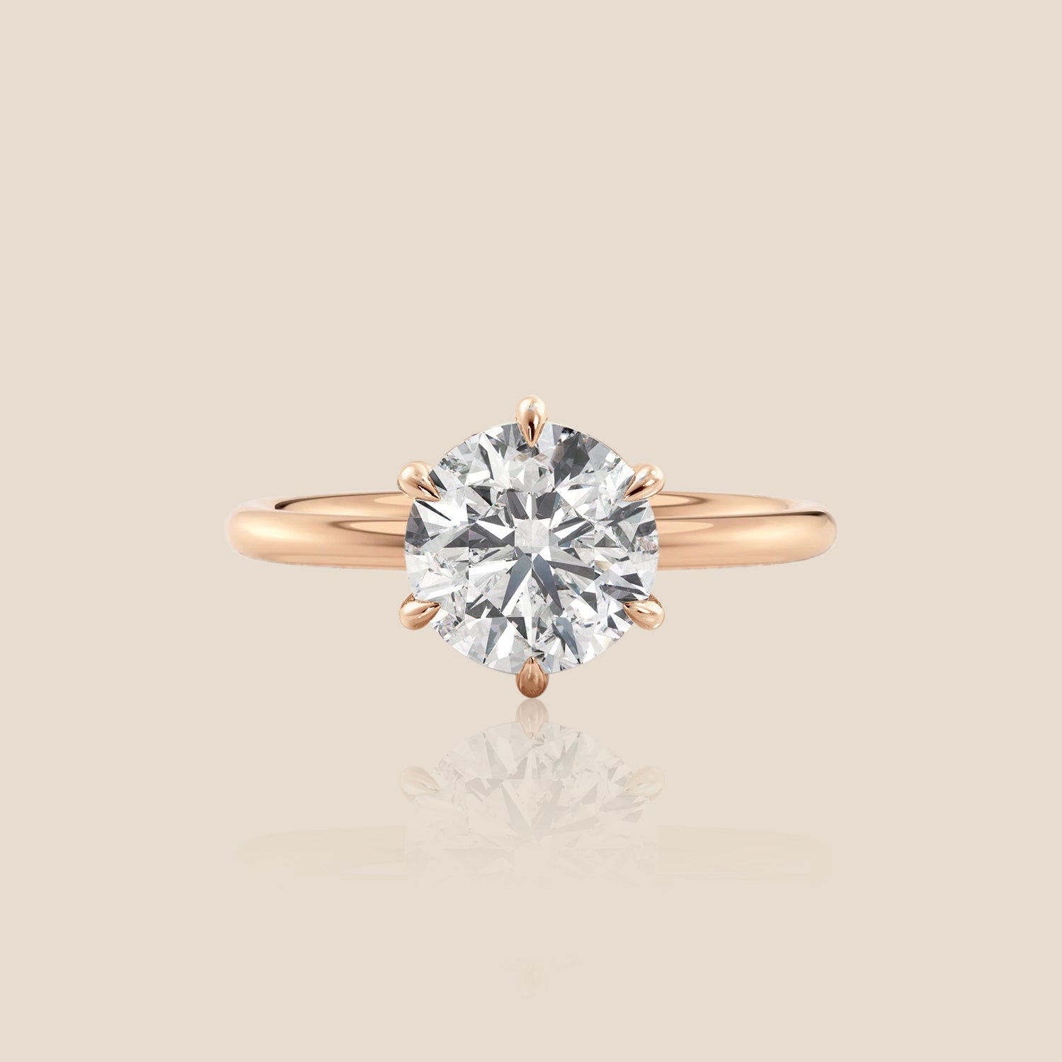 The Signature Solitaire with Hidden Halo Round Six Claw