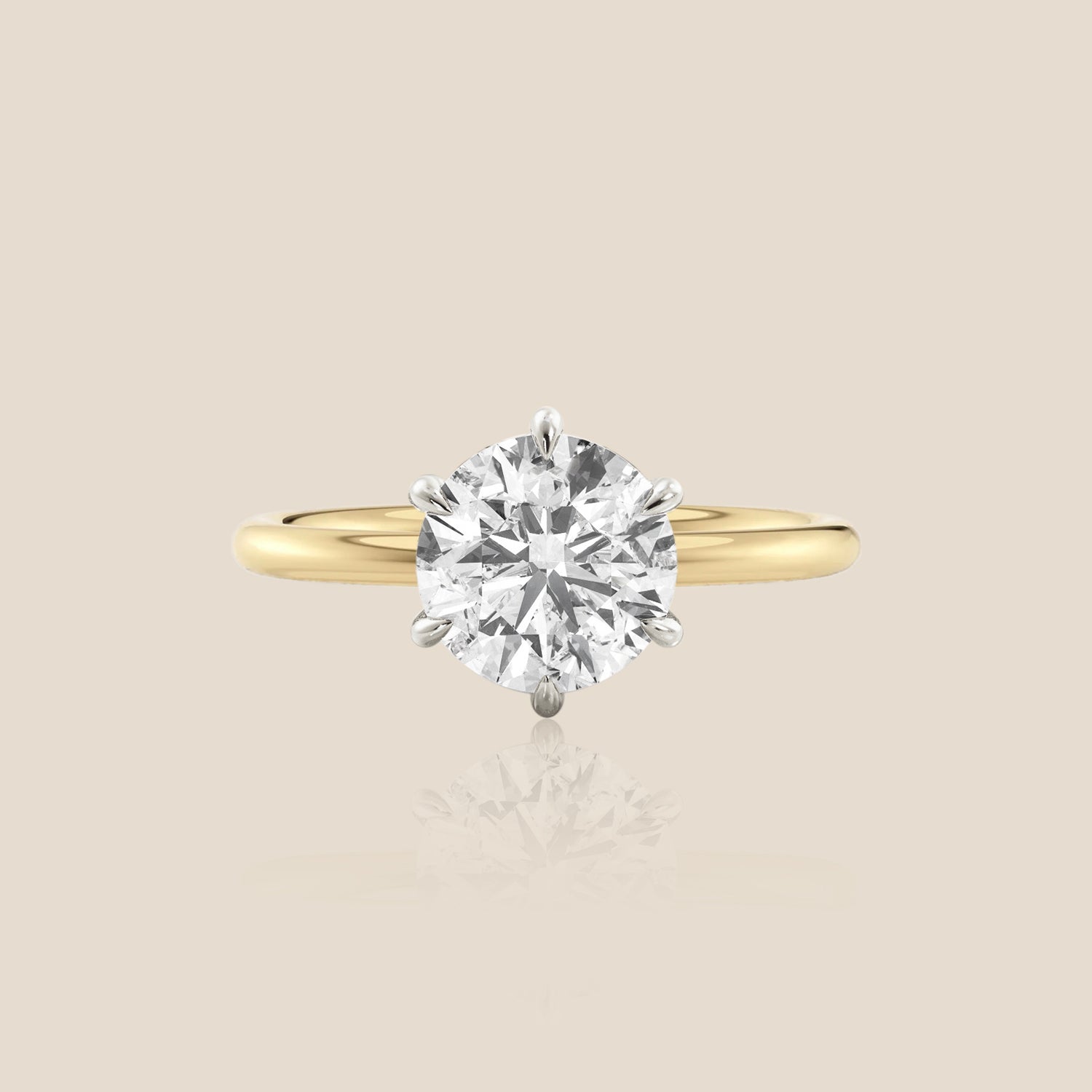 The Signature Solitaire with Hidden Halo Round Six Claw