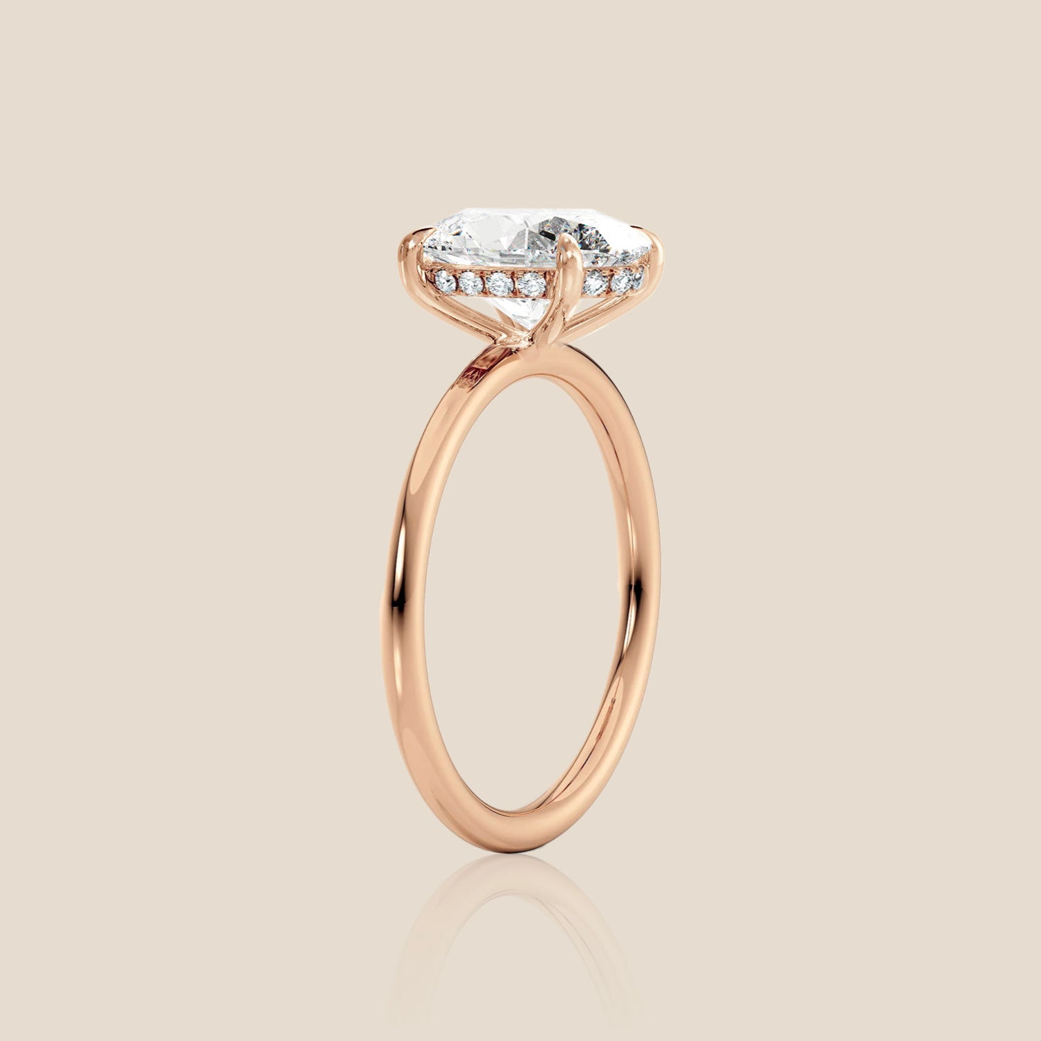 The Signature Solitaire with Hidden Halo Oval
