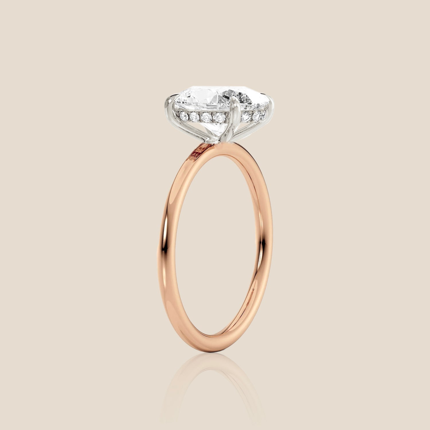 The Signature Solitaire with Hidden Halo Oval