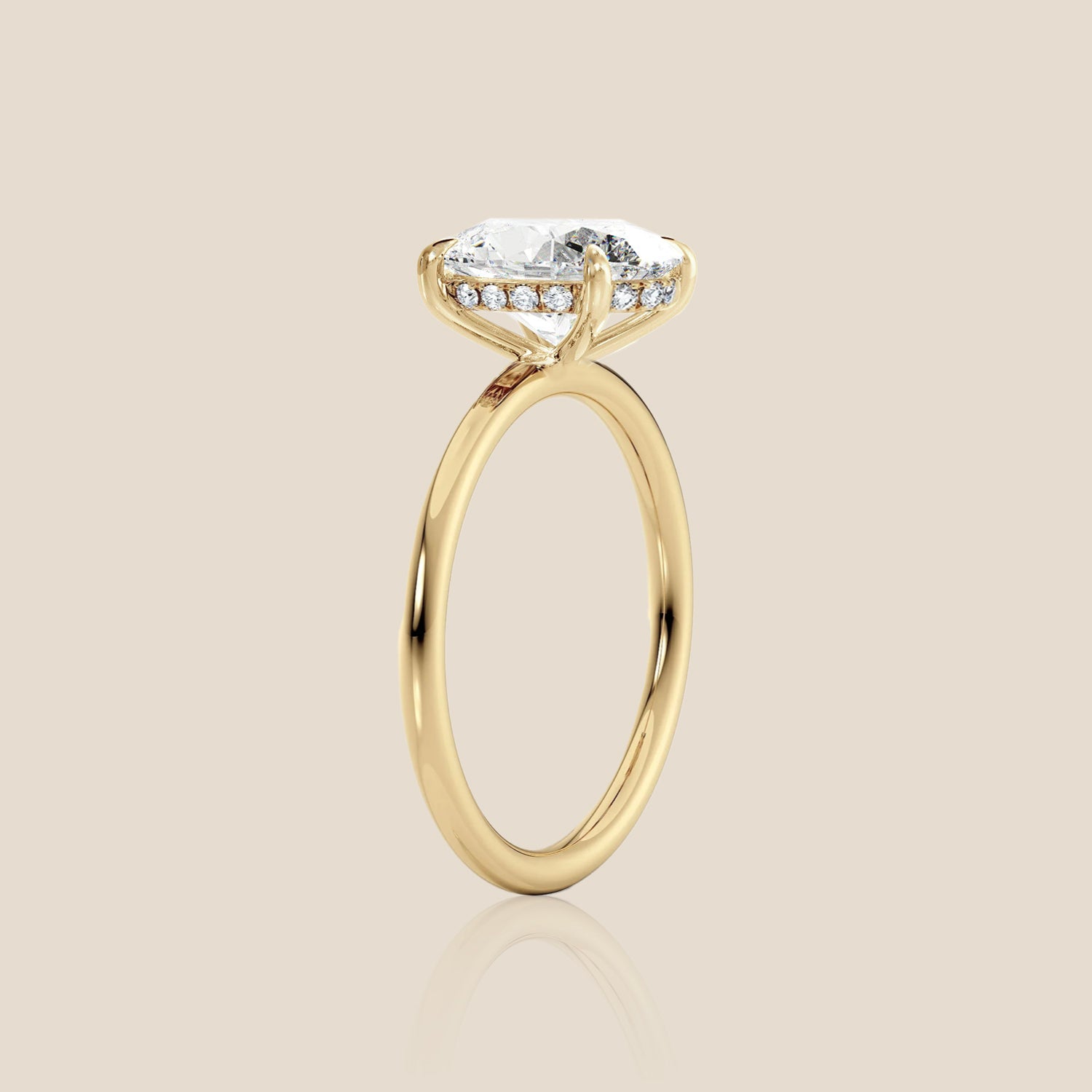 The Signature Solitaire with Hidden Halo Oval