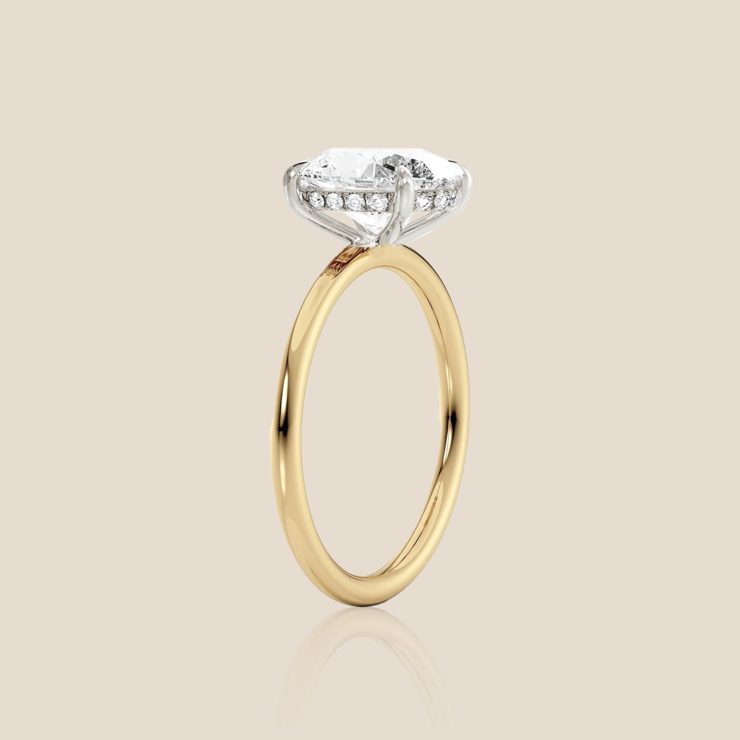 The Signature Solitaire with Hidden Halo Oval
